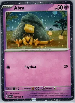 Abra - (Cosmos Holo) 063/165 Holo - Pokemon Card - NM - Image 1