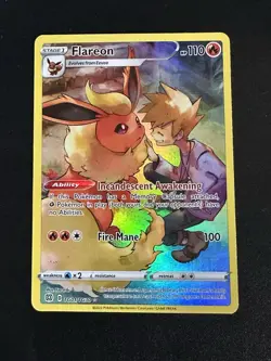 Flareon TG01/TG30 Pokemon Brilliant Stars Trainer Gallery Full Art Holo MP - Image 1