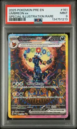 Umbreon EX 161/108 Special Illustration Rare Pokemon PSA 9 - Image 1