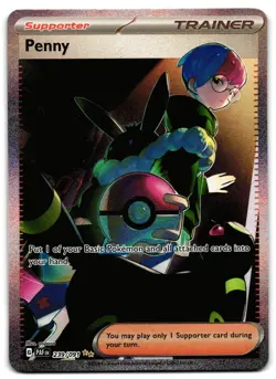 Penny 239/091 - 🌊 Paldean Fates Special Illustration Rare Pokemon TCG 🖤 - LP - Image 1