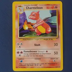 Charmeleon 24/102 - Base Set 4th Print - Uncommon Vintage WOTC Pokemon Card NM - Image 1