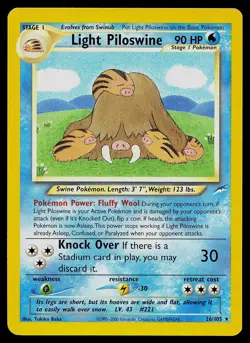 Pokemon Card - Light Piloswine Neo Destiny 26/105 Rare - Image 1