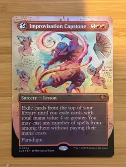 Improvisation Capstone (Borderless) Foil 0294 MTG Secrets of Strixhaven NM - Image 1