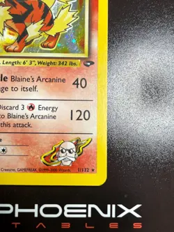 Rising Phoenix Pokemon Blaine's Arcanine 1/132 Gym Challenge Holo Exc Eng #2600 - Image 5