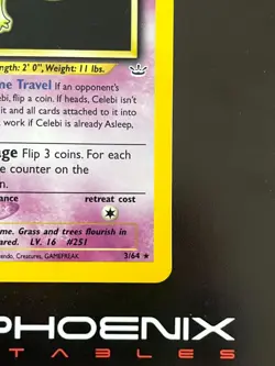 Rising Phoenix Pokemon - Celebi 3/64 Neo Revelation Holo Good Eng #2631 - Image 5