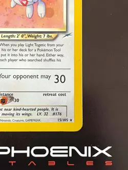 Rising Phoenix Pokemon - Light Togetic 15/105 Neo Destiny Good Eng #2637 - Image 5