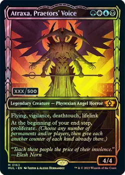 1x Atraxa, Praetors' Voice - Serialized - Foil NM-Mint, English March of the Mac - Image 1