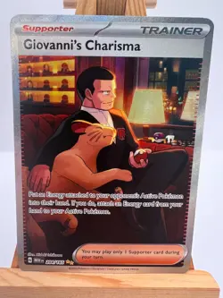 Pokemon TCG - S&V 151 - 204/165 Giovanni's Charisma - SIR - NM/M - Image 1