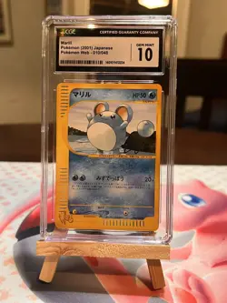 Pokemon Japanese WEB Series 010/048 Marill 1st Edition Cgc 10 - Image 1
