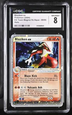 BLAZIKEN EX 89/95 HOLO EX TEAM MAGMA VS AQUA POKEMON CGC 8 NM/MINT - Image 1