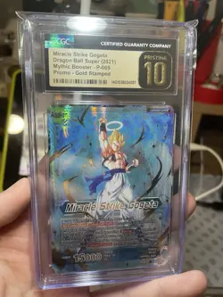 Miracle Strike Gogeta P-069 Alt Art Foil Dragon Ball Super Card Game | CGC 10 M - Image 1