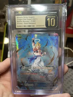 Miracle Strike Gogeta P-069 Alt Art Foil Dragon Ball Super Card Game | CGC 10 M - Image 2