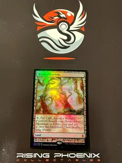 Rising Phoenix Mtg - Colline Boscose - Wooded Foothills - Zendikar Foil Ex #0114 - Image 1