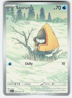SNORUNT 227/217 ILLUSTRATION RARE ASCENDED HEROES POKEMON NM/M - Image 1