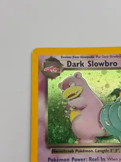 Pokemon Dark Slowbro Holo Foil Team Rocket Unlimited 12/82 HP With Swirl - Image 4