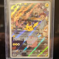 Pokemon TCG Pikachu 173/165 Scarlet & Violet 151 Illustration Rare Full Art Holo - Image 1