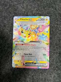 Pikachu ex 057/191 Double Rare Surging Sparks Pokemon Near Mint - Image 1