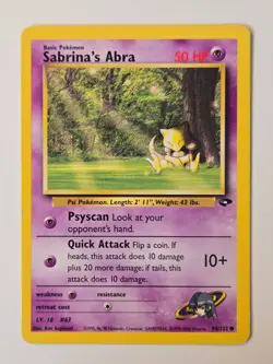 Pokemon Sabrinas Abra 94/132 - Gym Challenge - Common - Image 1