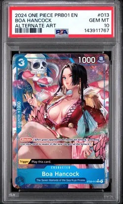 2024 ONE PIECE PRB01-PREMIUM BOOSTER #013 BOA HANCOCK ALT ART PSA 10 - Image 1