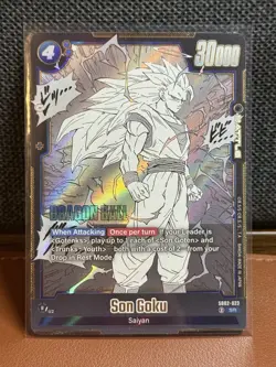 Son Goku SB02-023 Super Rare Manga Art Foil Dragon Ball Super Card Game | NM - Image 1