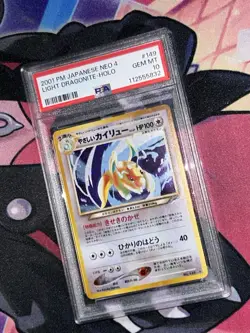 2001 PM Japanese Neo 4 Light Dragonite Holo Card #149 PSA 10 - Image 3