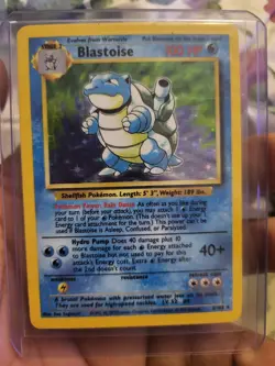 Blastoise 2/102 Holo Rare Base Set Pokemon Card Wizards of the Coast English - Image 1