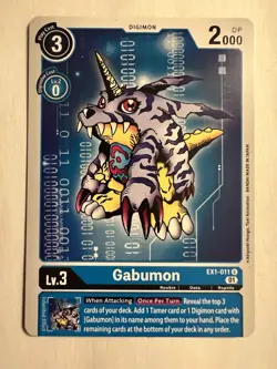 Gabumon EX1-011 U Digimon CCG | Classic Collection Near Mint Card - Image 1