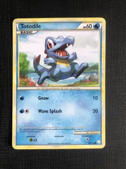 Pokemon Card Totodile 86/123 HeartGold and SoulSilver NM - Image 1