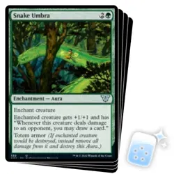 SNAKE UMBRA X4 Kamigawa: Neon Dynasty: Commander Magic MTG MINT CARD - Image 1