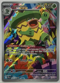 Pokemon TCG - Ludicolo Illustration Rare ME02: Phantasmal Flames 095/094 NM - Image 1