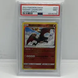 Pokemon TCG Radiant Charizard 020/159 Crown Zenith PSA 9 - Image 1
