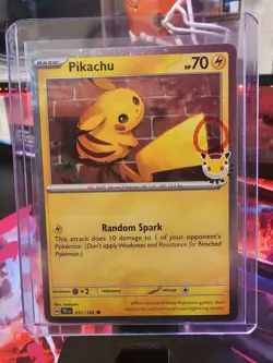 Pikachu 051/162 Pokemon Day STAMPED Cosmos SWIRL 🌀 Pokemon Day Promo - Image 2