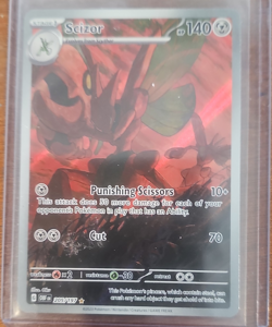 Pokemon Scizor Illustration Rare 205/197 SV03 Obsidian Flames Full Art Holo EN - Image 1
