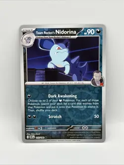 Team Rocket's Nidorina 115/182 Common Destined Rivals Pokemon Reverse Holo NM - Image 1