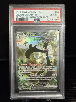 2023 Pokemon Pal en Meowscarada EX Special Illustration Rare #256 PSA Gem MT 10 - Image 1