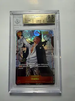 One Piece Shanks OP09-004 Manga Art Alt GEM MT English BGS 9.5/PSA 10 - Image 1
