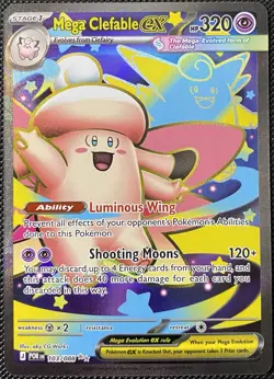 Mega Clefable ex 103/088 Me03: Perfect Order Holo - Pokemon Card - Image 1