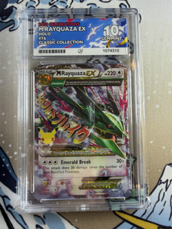 Pokemon Mega M Rayquaza EX Holo Card 76/108 Celebrations ACE 10 PERFECT SUBGRADE - Image 1