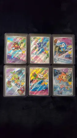 GEN 4 & GEN 7 STARTERS - Pokemon First Partner Illustration Collection Series 1 - Image 1