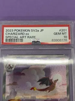 2023 Pokemon SV2a Japanese Charizard EX Special Art Rare #201 PSA 10 GEM MINT - Image 2