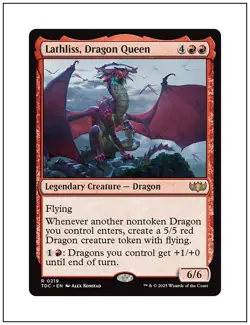 1x Lathliss, Dragon Queen, Tarkir Dragonstorm Commander, Magic MTG NM - Image 1