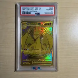 2026 POKEMON ASC EN-ASCENDED HEROES GOLD HYPER RARE MEGA CHARIZARD Y EX PSA 10 - Image 1