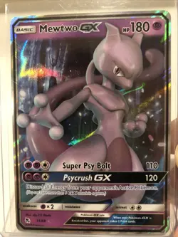 Pokemon TCG Mewtwo GX Hidden Fates 31/68 Holo Ultra Rare NM - Image 1