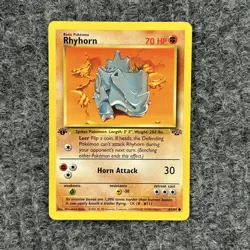Vtg Pokemon Jungle Rhyhorn 61/64 1st Edition Common NM - Image 1