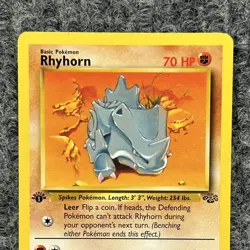 Vtg Pokemon Jungle Rhyhorn 61/64 1st Edition Common NM - Image 3