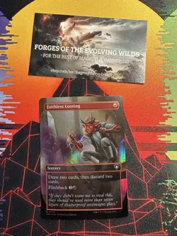 Faithless Looting Foil Borderless Commander Masters - Image 1
