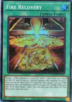 Yu-Gi-Oh! Fire Recovery 1st Ed. AGOV-EN059 Super Rare NM/LP x1 - Image 1