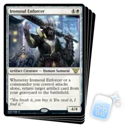 IRONSOUL ENFORCER X4 Kamigawa: Neon Dynasty: Commander Magic MTG MINT CARD - Image 1