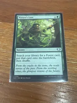 NATURE'S LORE #101 MTG COMMANDER: EDGE OF ETERNITIES UNCOMMON - Image 1