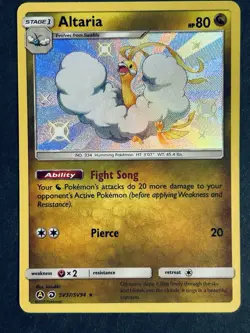 Altaria SV37/SV94 Hidden Fates: Shiny Vault Holo Rare Pokemon Card NM - Image 2